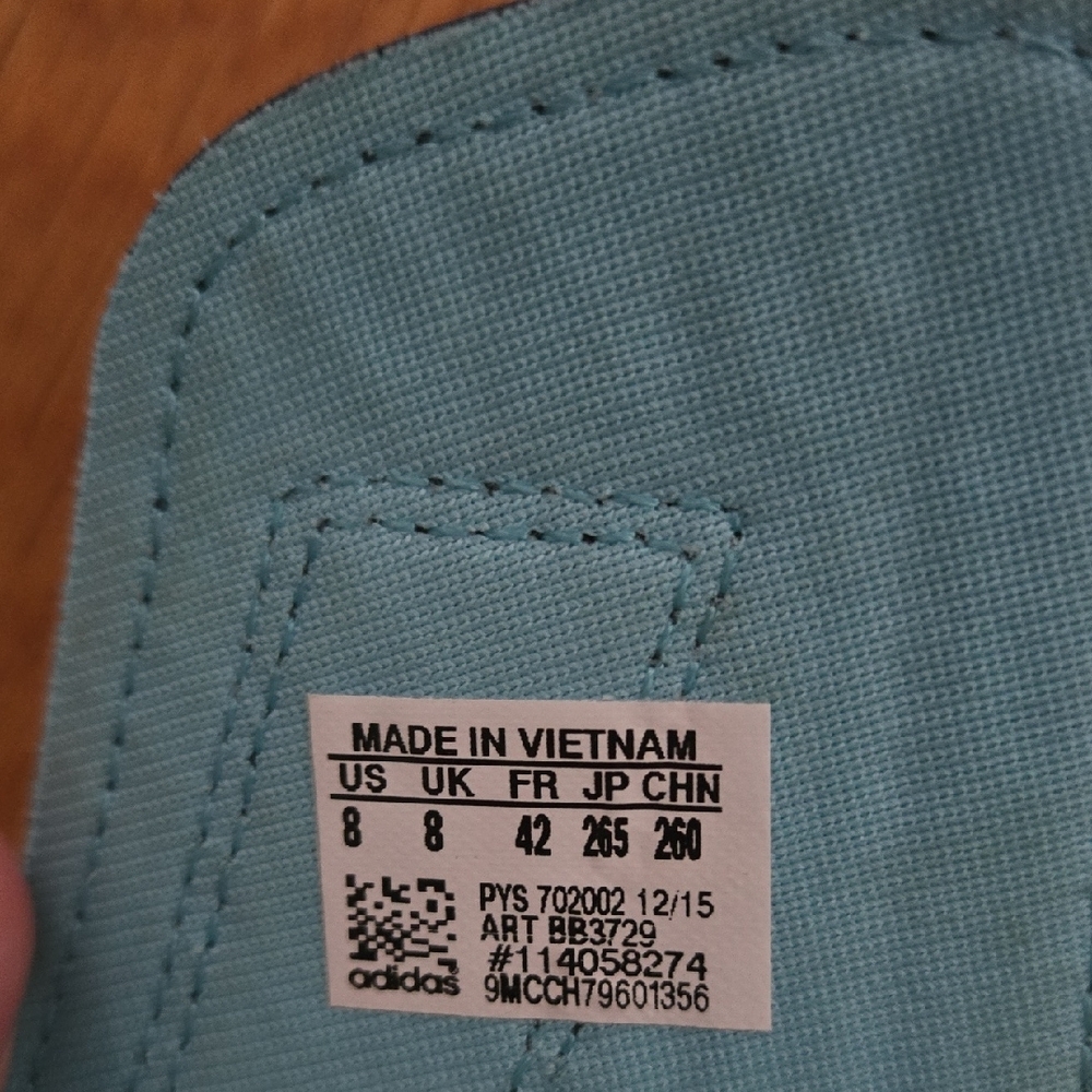 Adidas Aqua and Navy Massage Slides - Picture 2 of 3